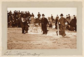 (AMERICAN INDIANS--PHOTOGRAPHS.) David F. Barry. Group of 5 photographs including Sitting Bull at the dedication of Standing Rock.
